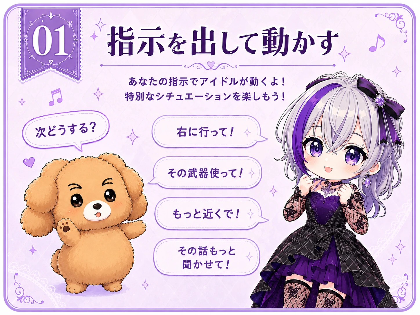指示を出して動かす
